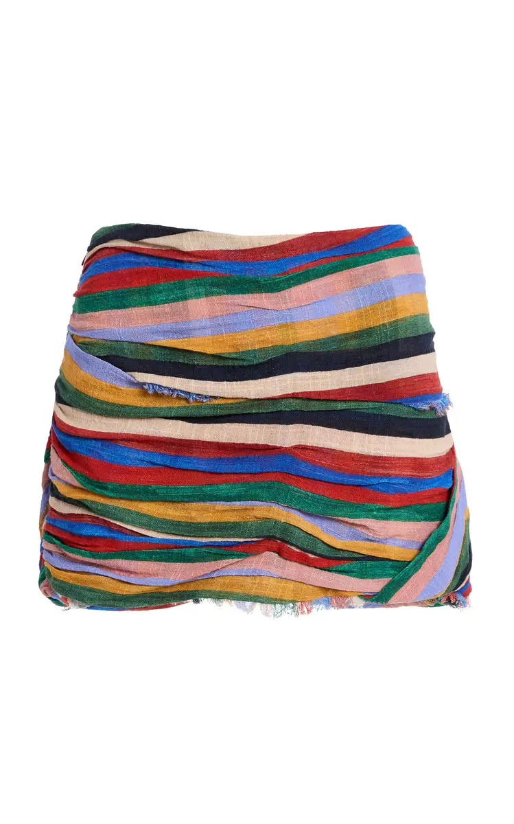 Staud Nicola Striped Cotton Mini Skirt | Thumbnail 3 Staud Nicola Striped Cotton Mini Skirt | Thumbnail 3