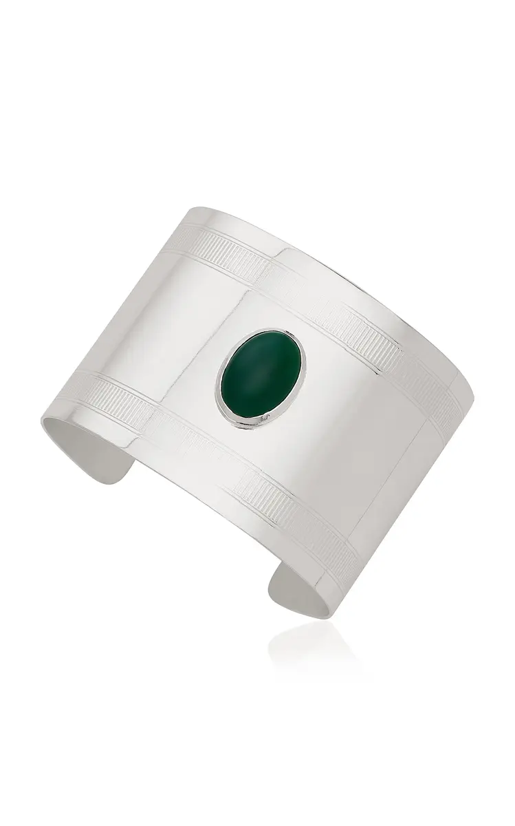 Le Sundial Exclusive La Isla Agate Silver-Plated Bangle | Thumbnail 3 Le Sundial Exclusive La Isla Agate Silver-Plated Bangle | Thumbnail 3