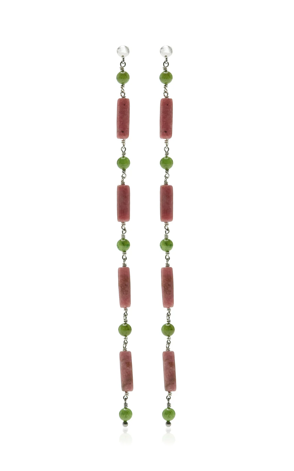 Exclusive La Isla Jackie Jade And Rhodonite Earrings Exclusive La Isla Jackie Jade And Rhodonite Earrings