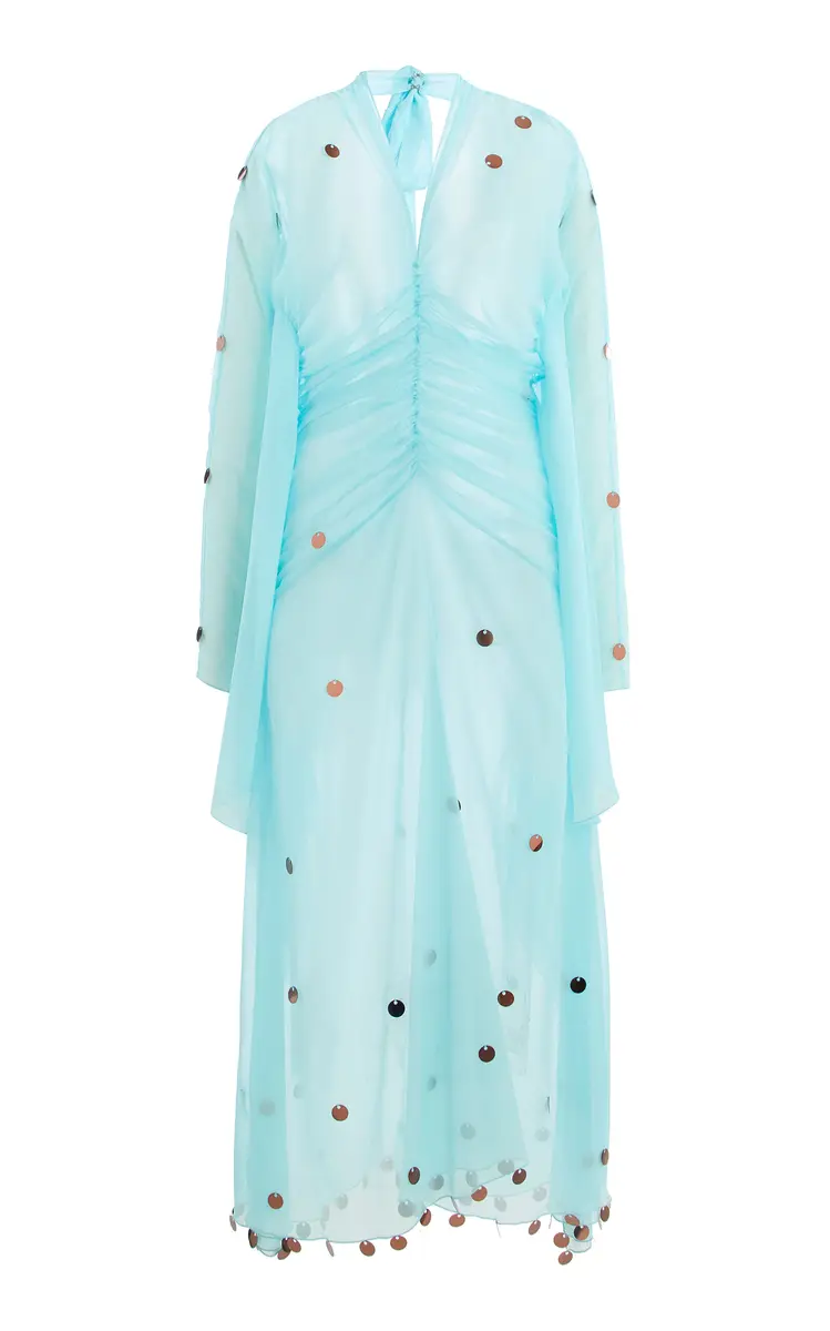 SIEDRÉS Exclusive La Isla Ruched Sequined Chiffon Maxi Dress | Thumbnail 10 SIEDRÉS Exclusive La Isla Ruched Sequined Chiffon Maxi Dress | Thumbnail 10