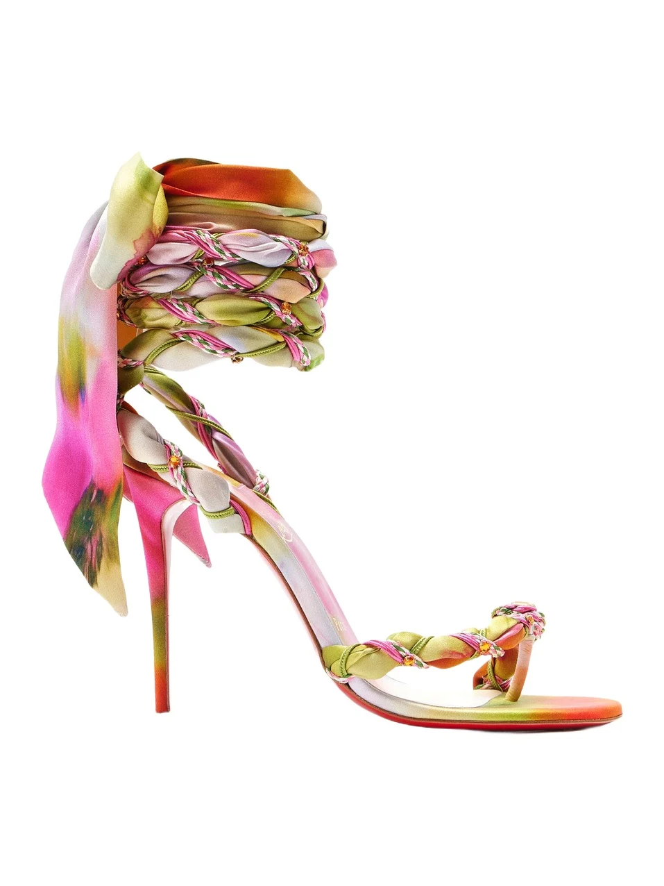 Christian Louboutin Exclusive La Isla Vaporetta 100mm Satin Sandals