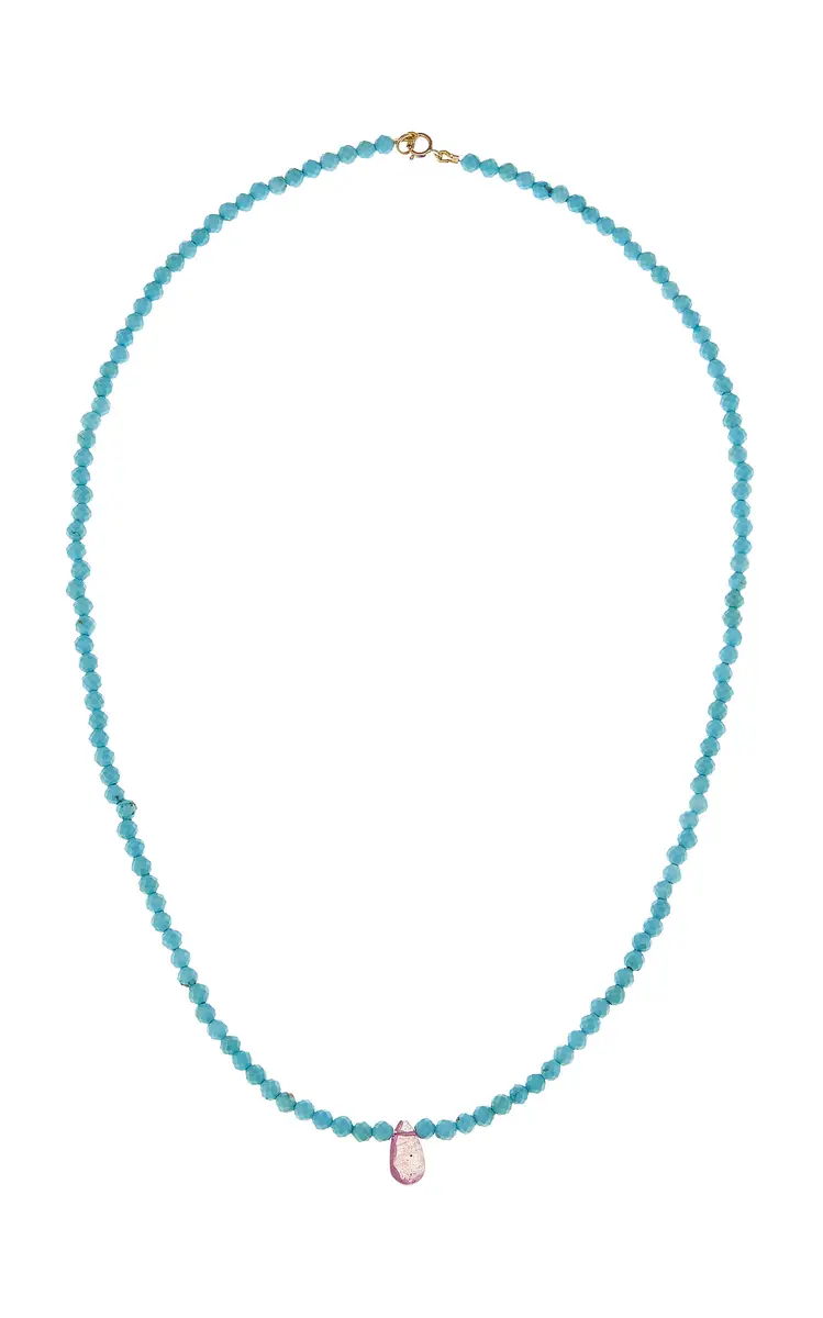 Jia Jia Turquoise Ruby Raindrop Necklace | Image 1 Jia Jia Turquoise Ruby Raindrop Necklace | Image 1