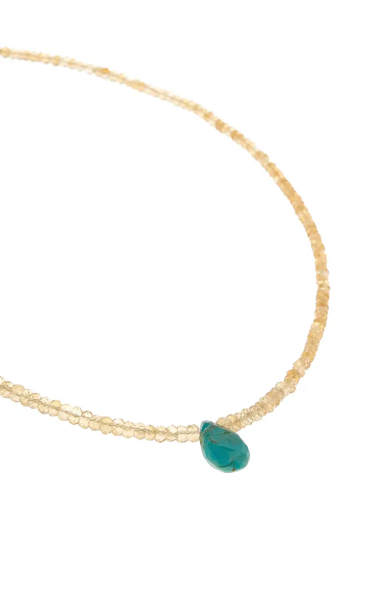 JIA JIA Raindrop 14K Yellow Gold Citrine-Turquoise Necklace | Thumbnail 3