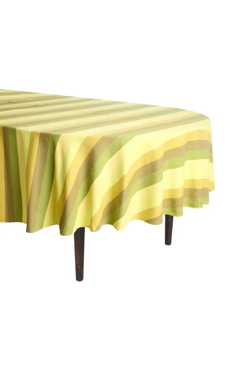 Marrakshi Life Exclusive La Isla Circular Cotton Tablecloth - Stripe | Image 1 Marrakshi Life Exclusive La Isla Circular Cotton Tablecloth - Stripe | Image 1