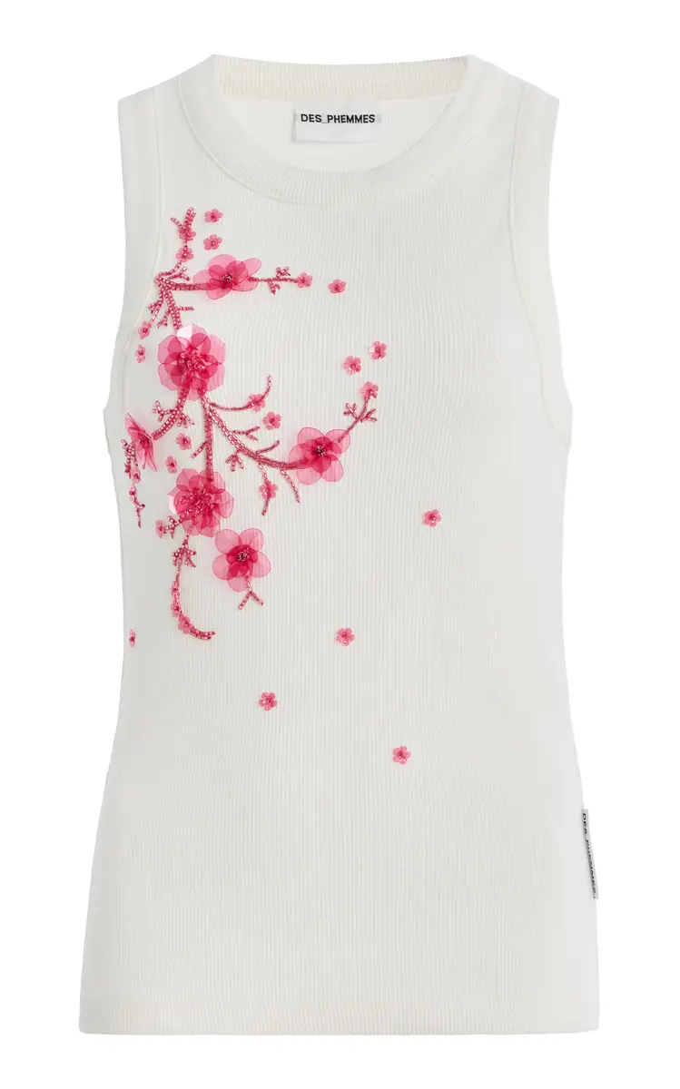 DES_PHEMMES Exclusive La Isla Classic Cotton Tank Top | Image 1 DES_PHEMMES Exclusive La Isla Classic Cotton Tank Top | Image 1