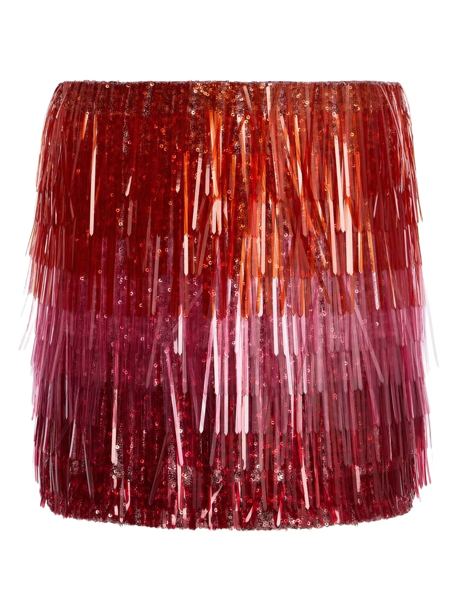 Exclusive La Isla Fringed Micro Skirt