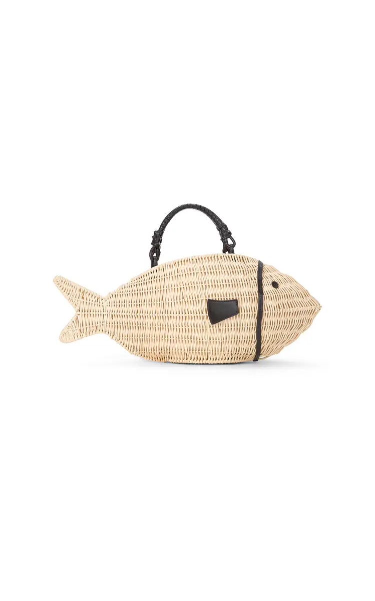 Staud Cleo Fish Wicker-Leather Tote | Thumbnail 5 Staud Cleo Fish Wicker-Leather Tote | Thumbnail 5