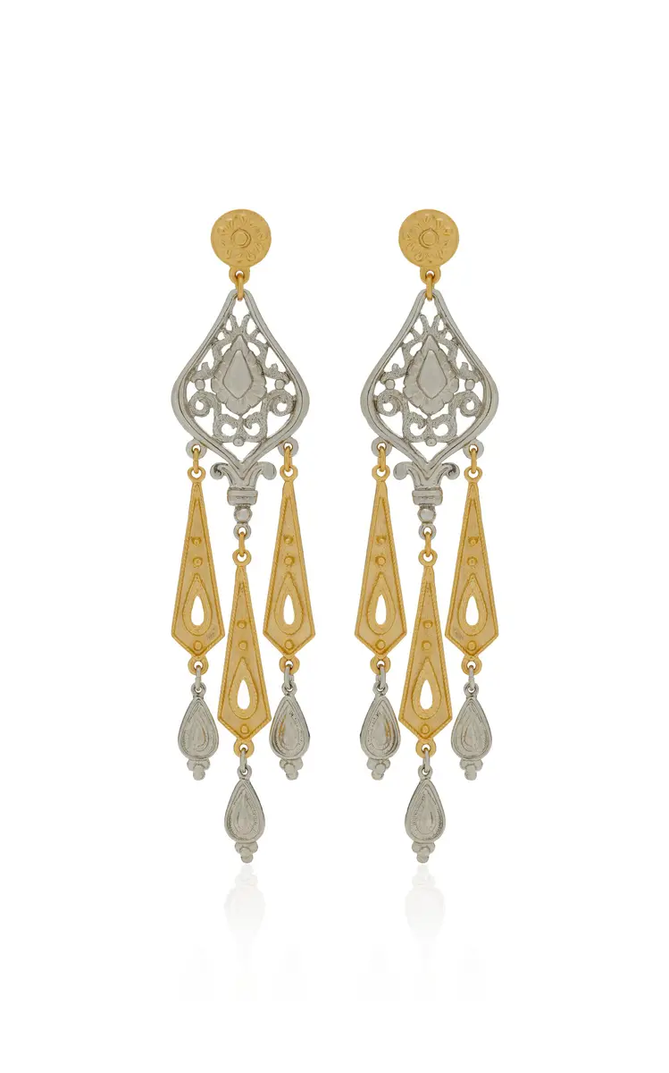 ben-amun Exclusive La Isla Two-Tone Chandelier Earings | Thumbnail 4 ben-amun Exclusive La Isla Two-Tone Chandelier Earings | Thumbnail 4