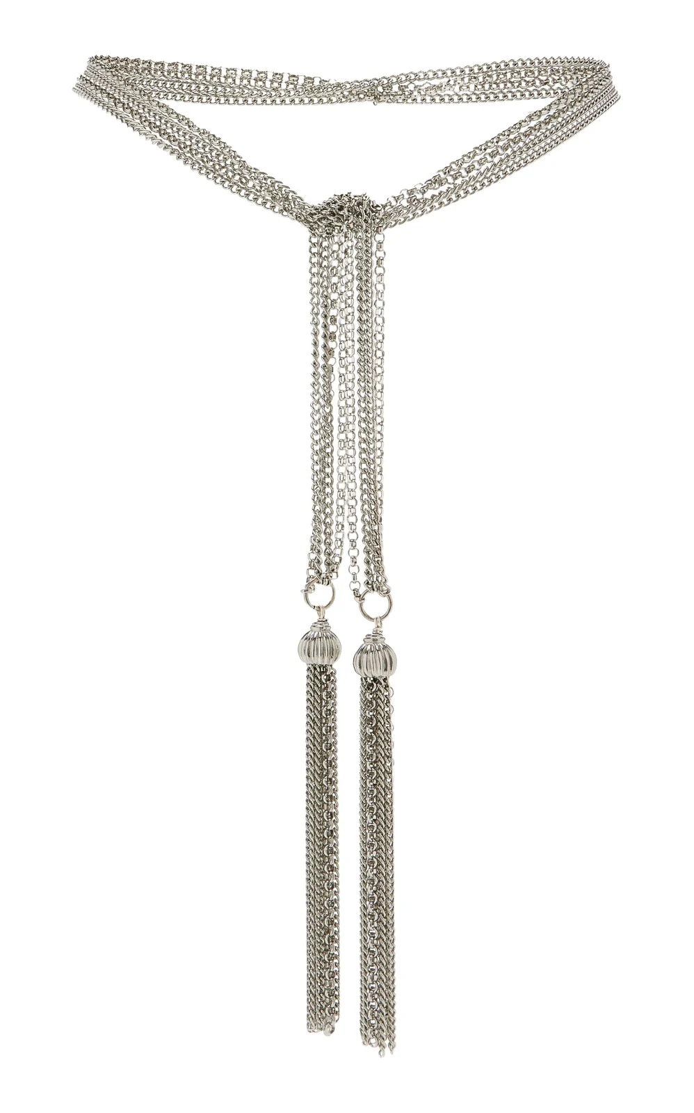 ben-amun Exclusive La Isla Silver Tassel Chain Necklace / Belt