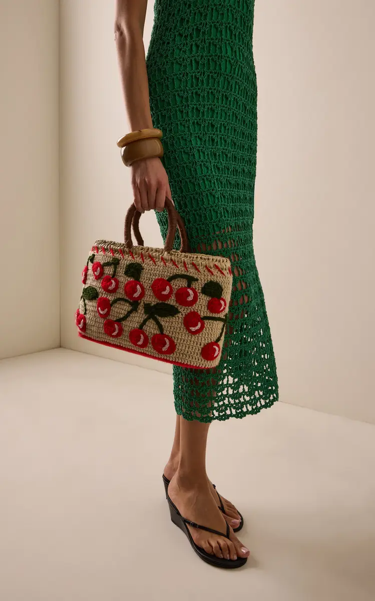 Kilometre Paris Exclusive La Isla Mon Cherry Raffia Tote Bag | Thumbnail 2 Kilometre Paris Exclusive La Isla Mon Cherry Raffia Tote Bag | Thumbnail 2