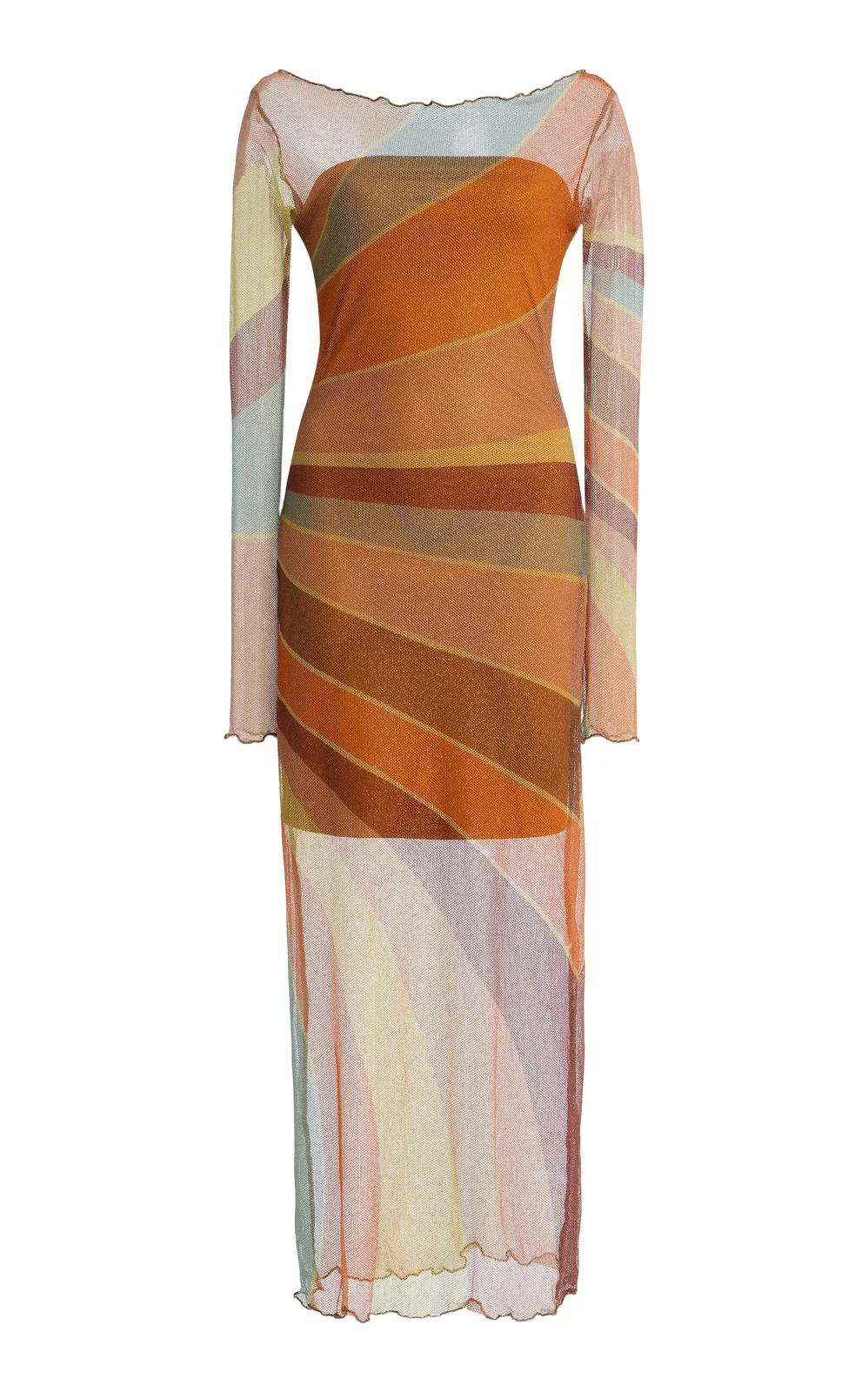 Cala de la Cruz Exclusive La Isla Ursa Sparkling Mesh Midi Dress