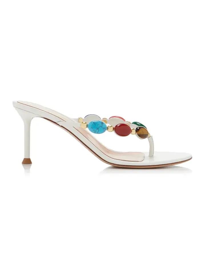 Exclusive La Isla Shanti Stone-Embellished Leather Sandals Exclusive La Isla Shanti Stone-Embellished Leather Sandals