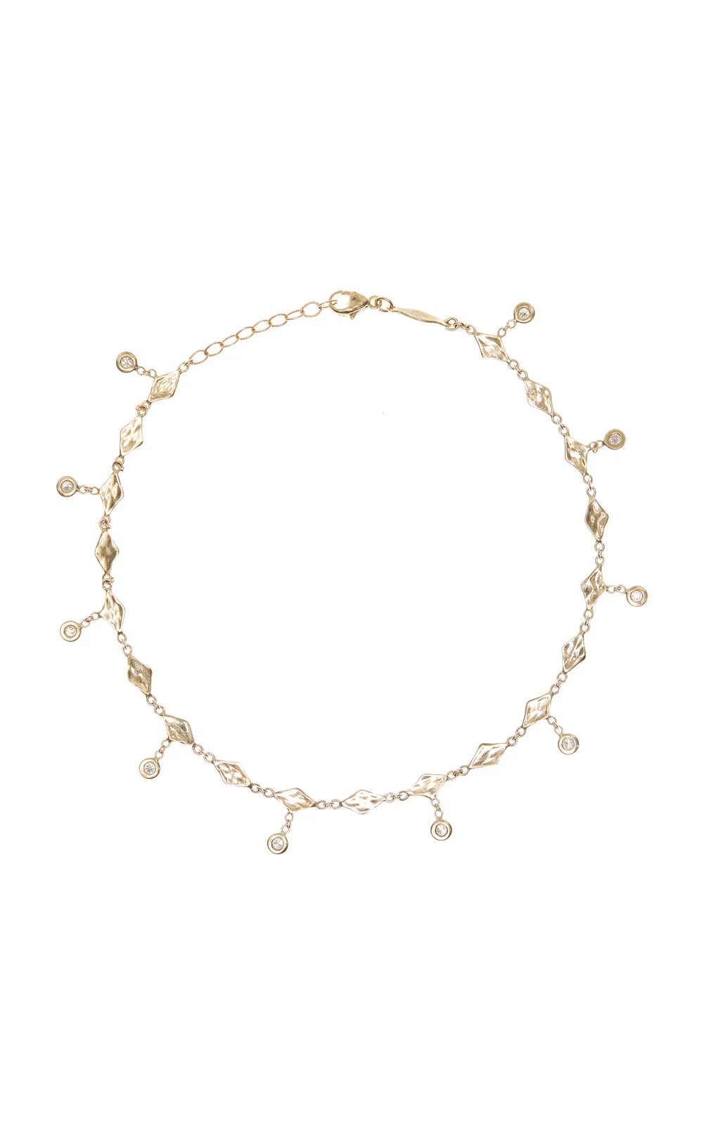 Jacquie Aiche Exclusive La Isla 14K Yellow Gold Diamond Shakers Anklet