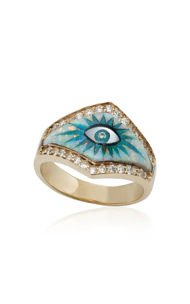 Jacquie Aiche Exclusive La Isla 14K Yellow Gold Eyeburst Ring | Thumbnail 3 Jacquie Aiche Exclusive La Isla 14K Yellow Gold Eyeburst Ring | Thumbnail 3