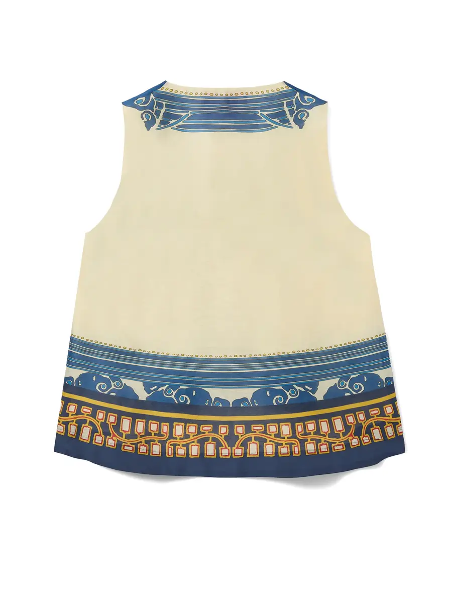 La DoubleJ Linen Silk Organza V-Neck Scala Top | Thumbnail 2 La DoubleJ Linen Silk Organza V-Neck Scala Top | Thumbnail 2