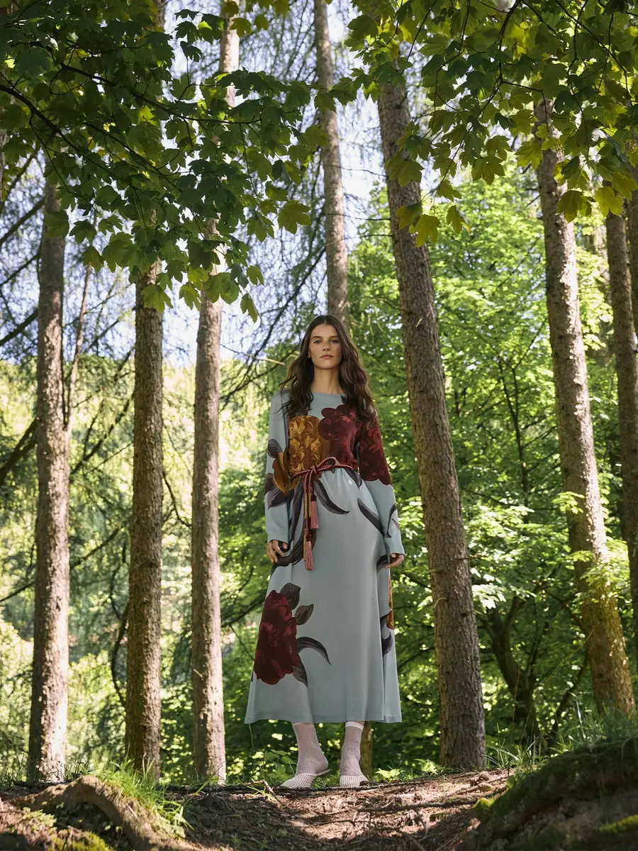 La DoubleJ Sablé Long Sleeve Swing Dress | Thumbnail 3