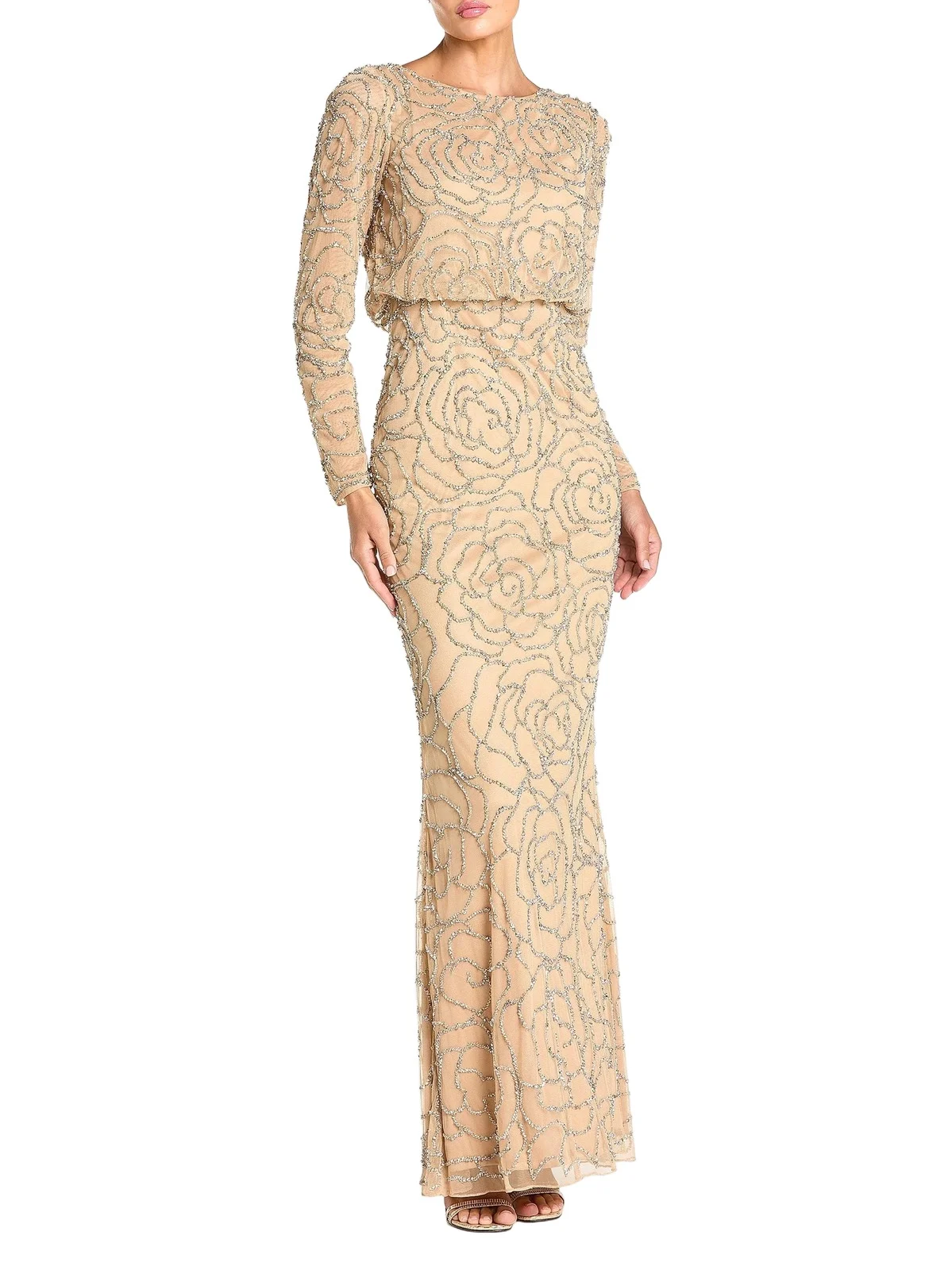 Women's Metallic Floral Gown Women's Metallic Floral Gown