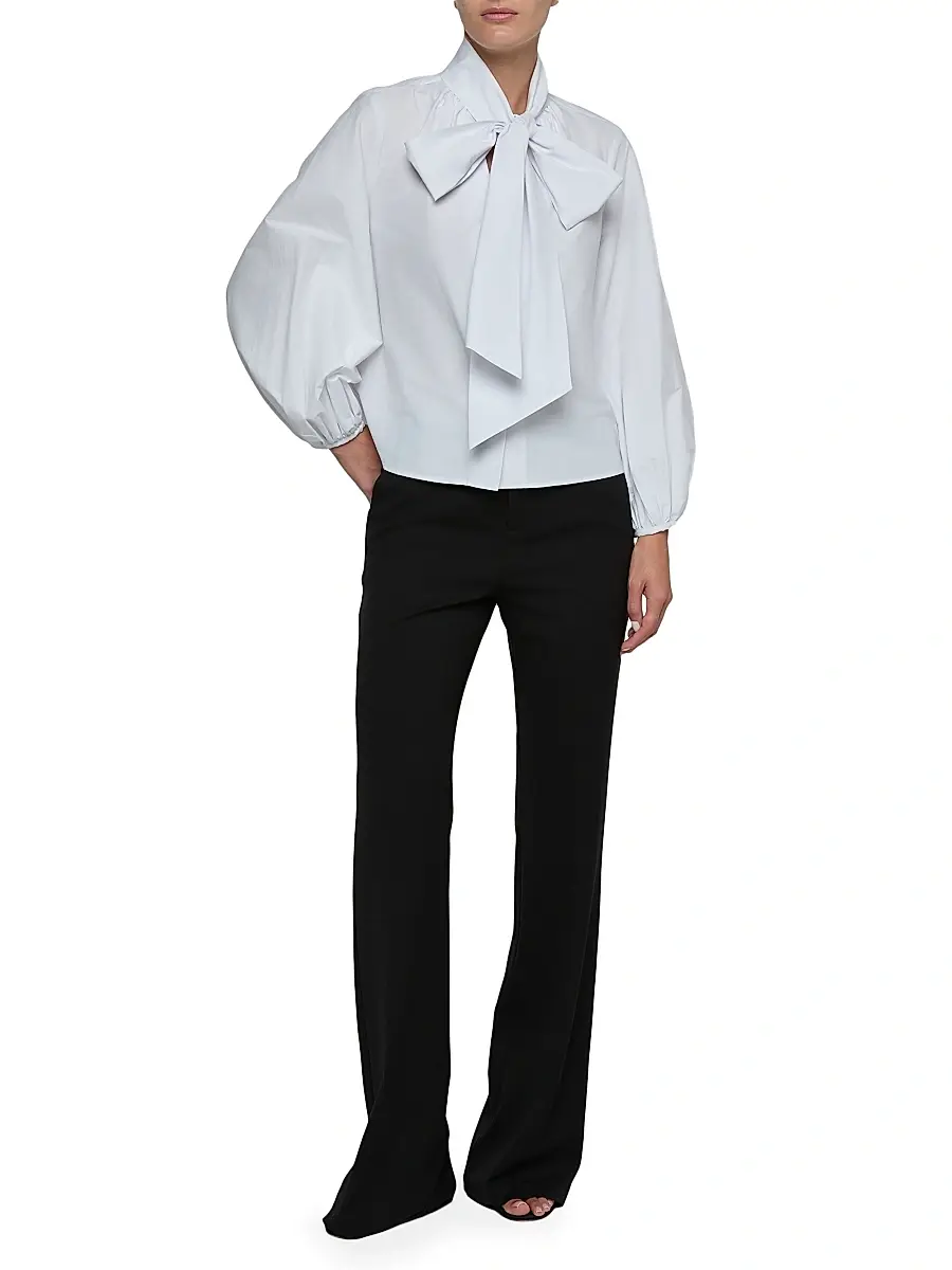 L'Agence Women's Deon Poplin Tieneck Shirt | Thumbnail 2 L'Agence Women's Deon Poplin Tieneck Shirt | Thumbnail 2