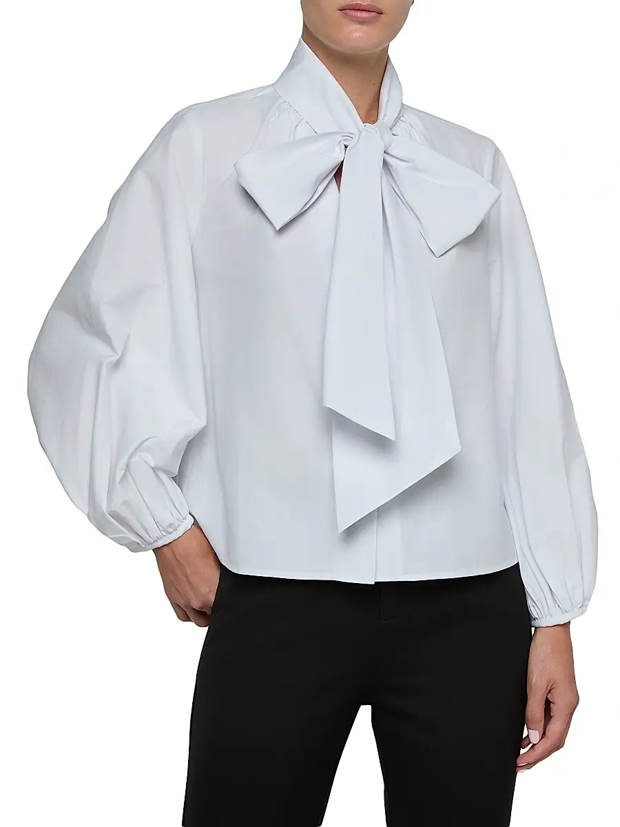 L'Agence Women's Deon Poplin Tieneck Shirt | Thumbnail 3 L'Agence Women's Deon Poplin Tieneck Shirt | Thumbnail 3