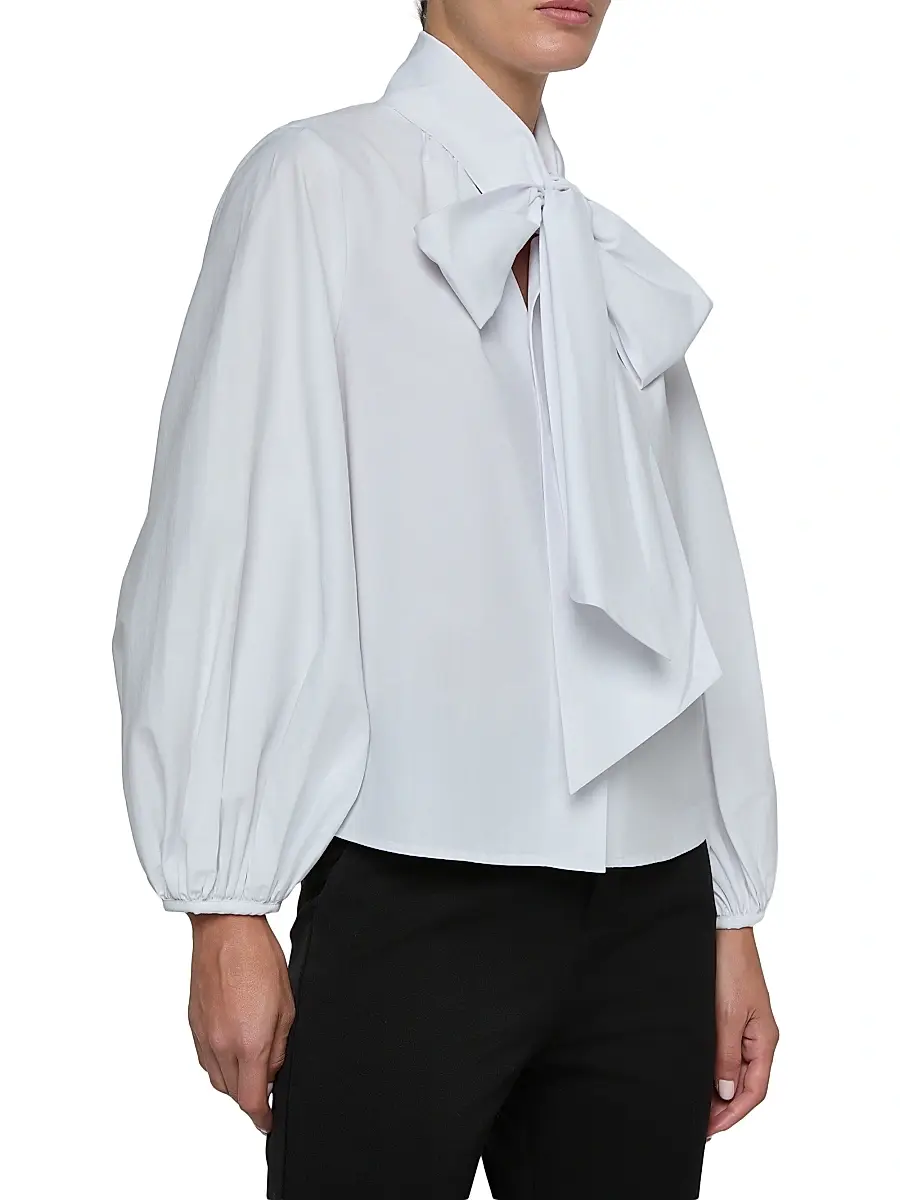 L'Agence Women's Deon Poplin Tieneck Shirt | Thumbnail 5 L'Agence Women's Deon Poplin Tieneck Shirt | Thumbnail 5