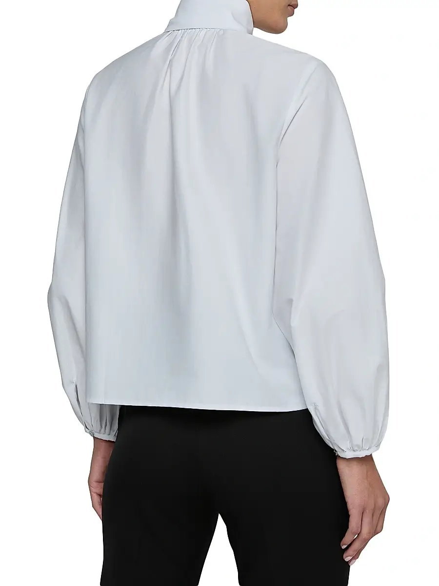 L'Agence Women's Deon Poplin Tieneck Shirt | Thumbnail 6 L'Agence Women's Deon Poplin Tieneck Shirt | Thumbnail 6