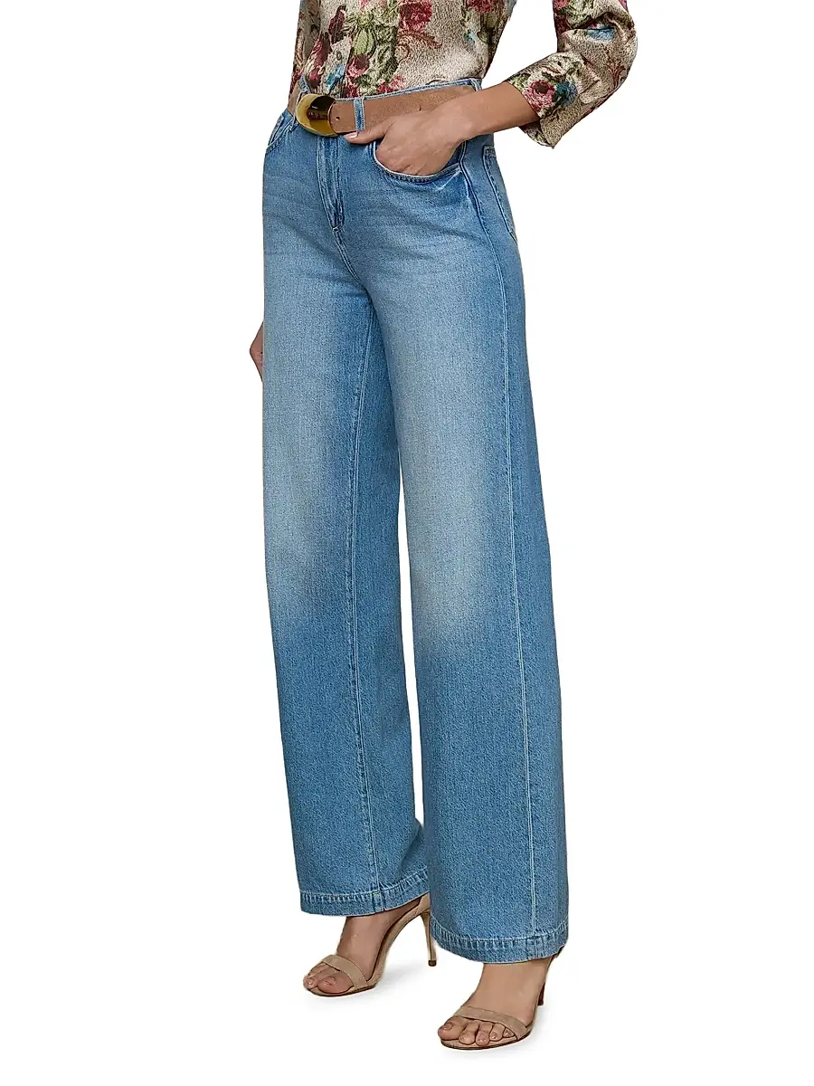 L'Agence Women's Scottie High-Rise Wide-Leg Jeans | Thumbnail 4 L'Agence Women's Scottie High-Rise Wide-Leg Jeans | Thumbnail 4