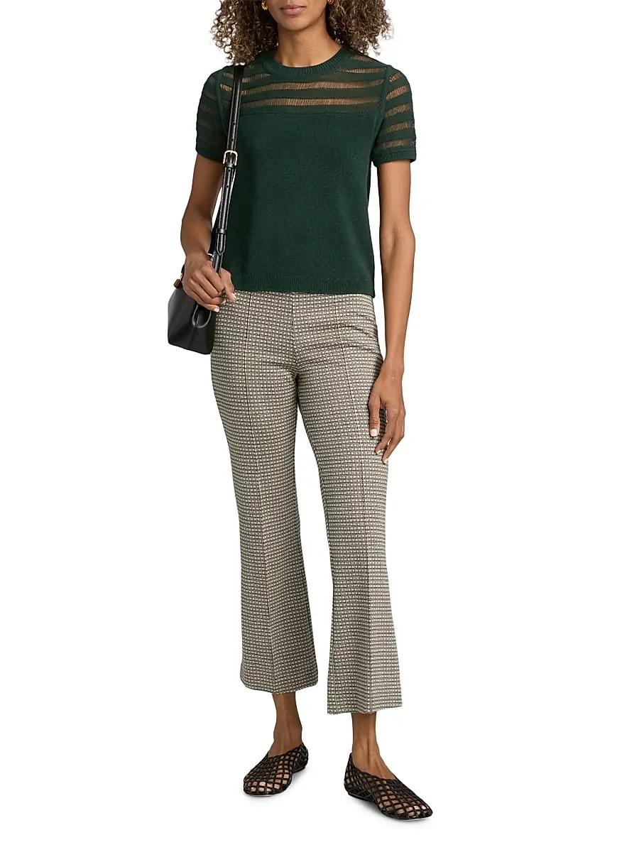 rag & bone Women's Britt Pointelle Short-Sleeve Knit Top | Thumbnail 2 rag & bone Women's Britt Pointelle Short-Sleeve Knit Top | Thumbnail 2