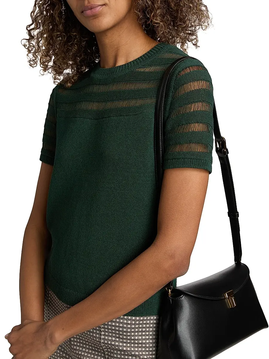 rag & bone Women's Britt Pointelle Short-Sleeve Knit Top | Thumbnail 6 rag & bone Women's Britt Pointelle Short-Sleeve Knit Top | Thumbnail 6