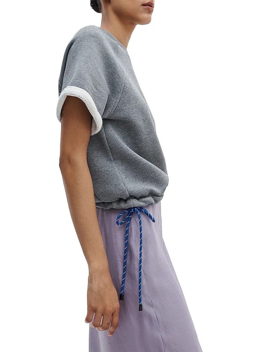 rag & bone Women's Drawstring-Hem Cotton Terry-Blend T-Shirt | Thumbnail 4 rag & bone Women's Drawstring-Hem Cotton Terry-Blend T-Shirt | Thumbnail 4