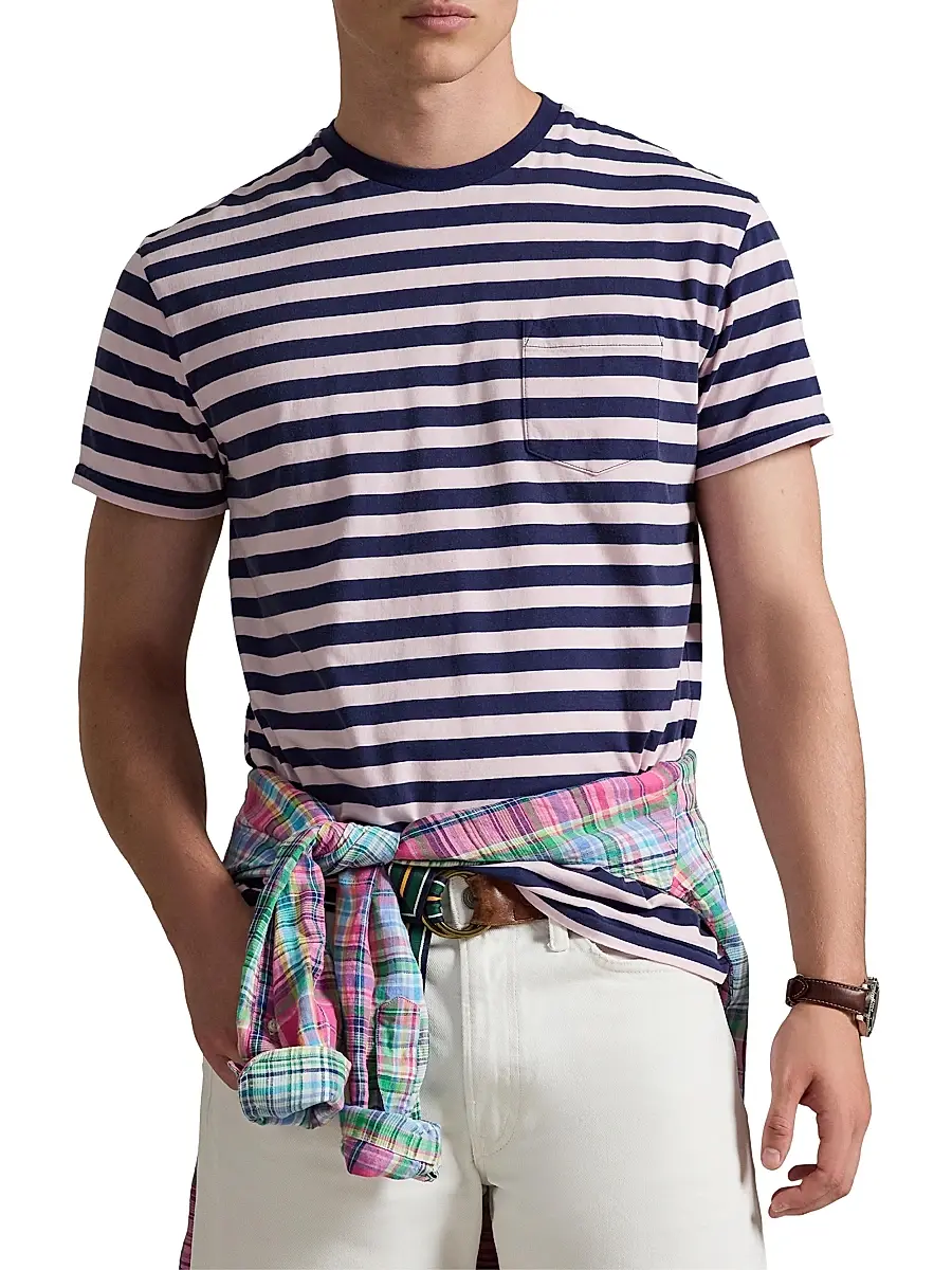 Polo Ralph Lauren Men's Striped Crewneck T-Shirt | Thumbnail 3 Polo Ralph Lauren Men's Striped Crewneck T-Shirt | Thumbnail 3