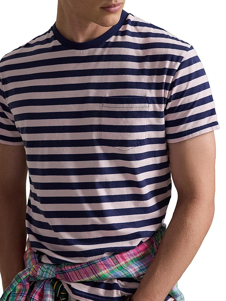 Polo Ralph Lauren Men's Striped Crewneck T-Shirt | Thumbnail 5 Polo Ralph Lauren Men's Striped Crewneck T-Shirt | Thumbnail 5