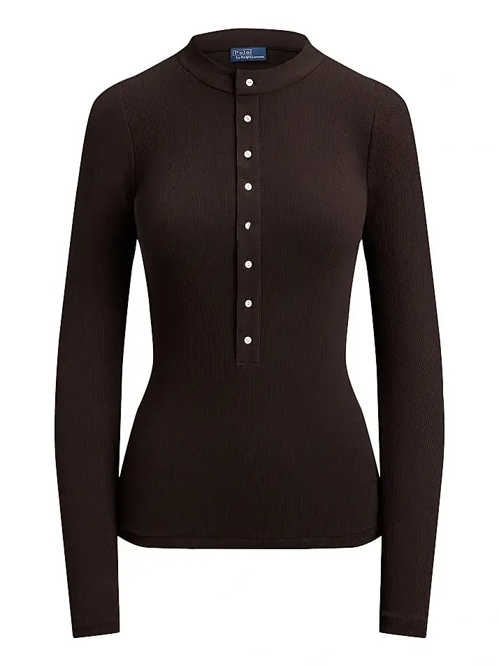 Polo Ralph Lauren Women's Crepe Ribbed Henley