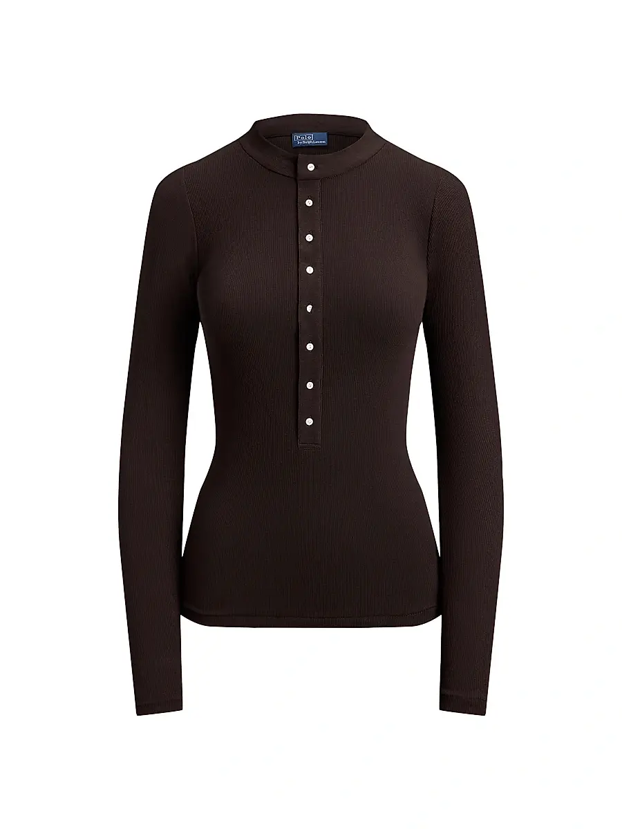 Polo Ralph Lauren Women's Crepe Ribbed Henley