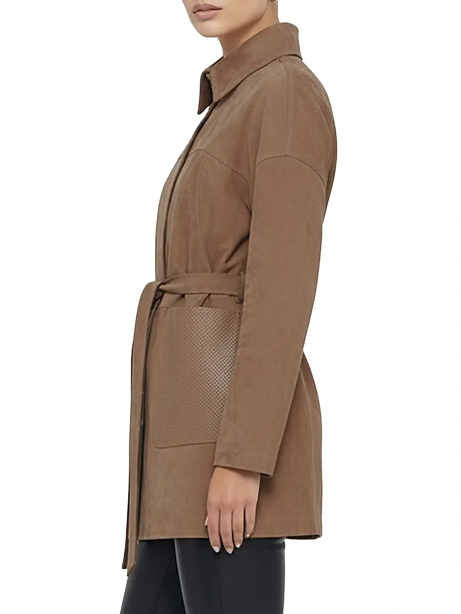 Gorski Women's Select Metis Suede Stroller with Belt - Camel | Thumbnail 3 Gorski Women's Select Metis Suede Stroller with Belt - Camel | Thumbnail 3