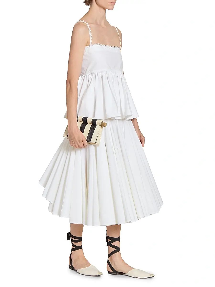 Jacquemus Women's La Petite Pochette Rond Carre Striped Clutch | Thumbnail 2 Jacquemus Women's La Petite Pochette Rond Carre Striped Clutch | Thumbnail 2