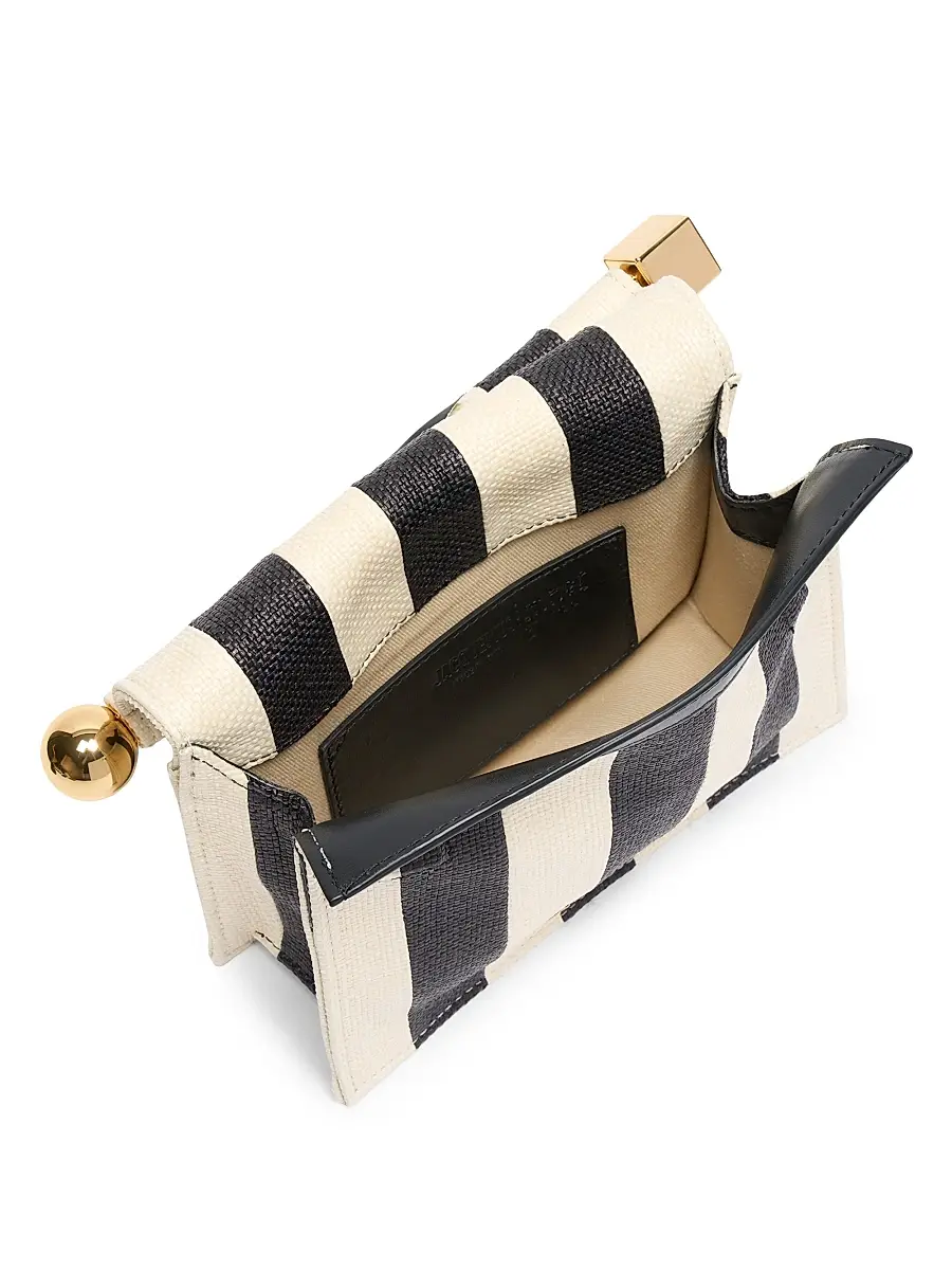 Jacquemus Women's La Petite Pochette Rond Carre Striped Clutch | Thumbnail 3 Jacquemus Women's La Petite Pochette Rond Carre Striped Clutch | Thumbnail 3