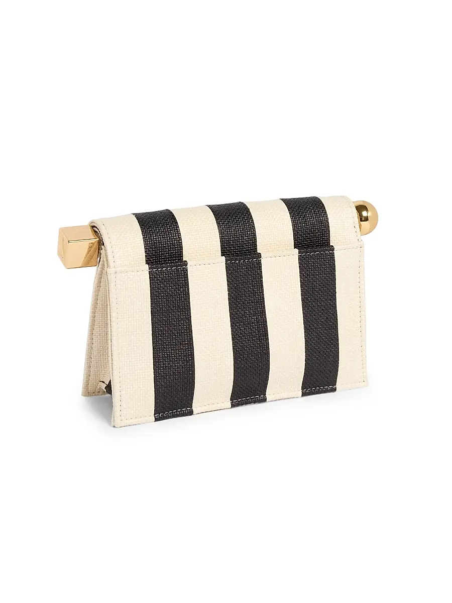 Jacquemus Women's La Petite Pochette Rond Carre Striped Clutch | Thumbnail 4 Jacquemus Women's La Petite Pochette Rond Carre Striped Clutch | Thumbnail 4