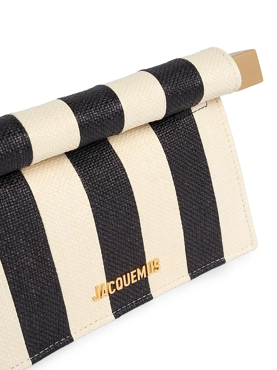 Jacquemus Women's La Petite Pochette Rond Carre Striped Clutch | Thumbnail 6 Jacquemus Women's La Petite Pochette Rond Carre Striped Clutch | Thumbnail 6