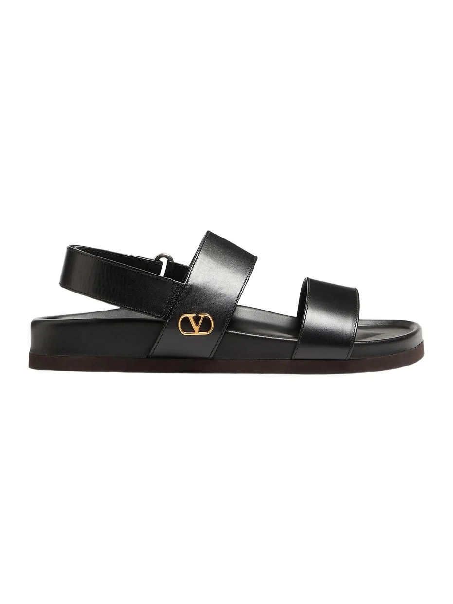 Valentino Men's Studshield Calfskin Sandals