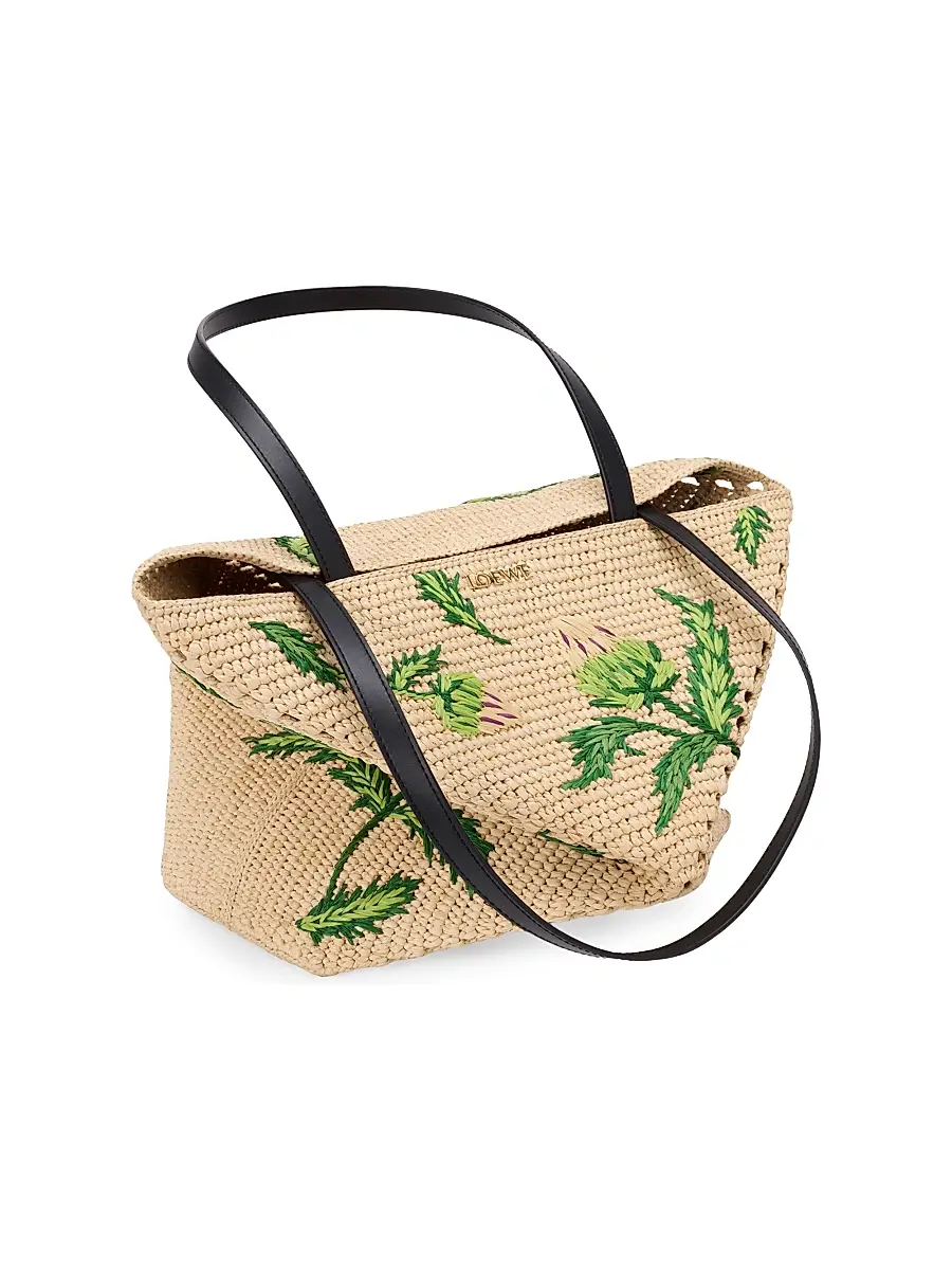 Loewe Women's x Paula's Ibiza Puzzle Fold Medium Botanical Raffia Tote Bag | Thumbnail 6 Loewe Women's x Paula's Ibiza Puzzle Fold Medium Botanical Raffia Tote Bag | Thumbnail 6