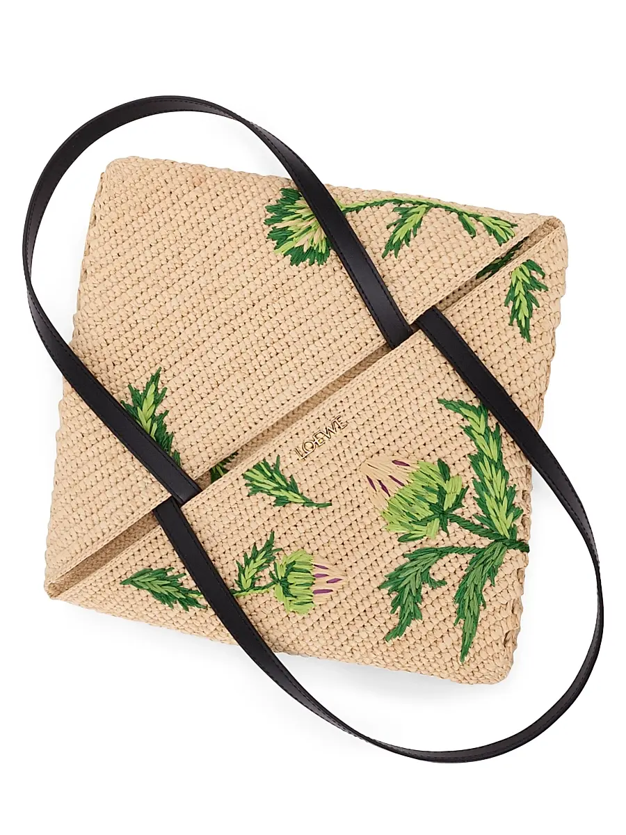 Loewe Women's x Paula's Ibiza Puzzle Fold Medium Botanical Raffia Tote Bag | Thumbnail 7 Loewe Women's x Paula's Ibiza Puzzle Fold Medium Botanical Raffia Tote Bag | Thumbnail 7