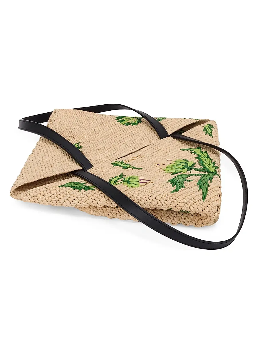Loewe Women's x Paula's Ibiza Puzzle Fold Medium Botanical Raffia Tote Bag | Thumbnail 8 Loewe Women's x Paula's Ibiza Puzzle Fold Medium Botanical Raffia Tote Bag | Thumbnail 8