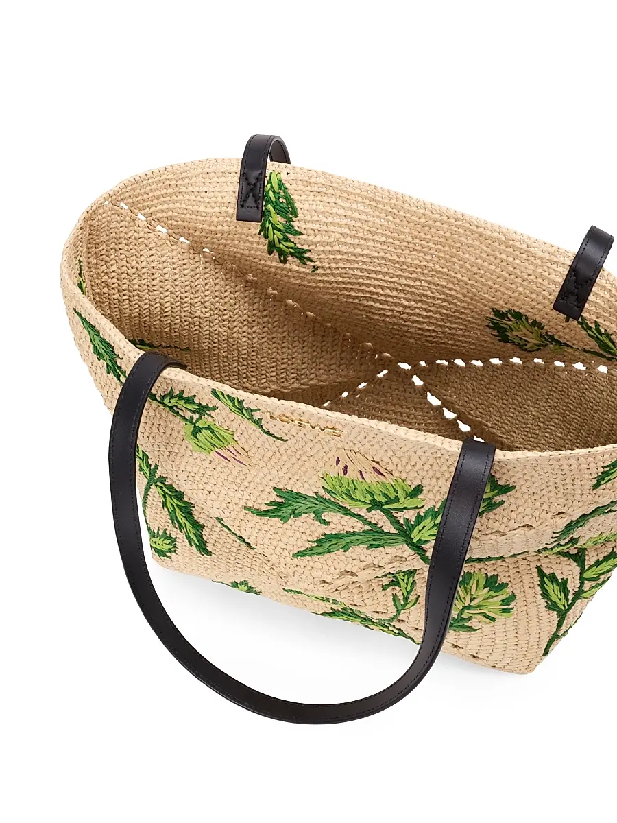 Loewe Women's x Paula's Ibiza Puzzle Fold Medium Botanical Raffia Tote Bag | Thumbnail 9 Loewe Women's x Paula's Ibiza Puzzle Fold Medium Botanical Raffia Tote Bag | Thumbnail 9