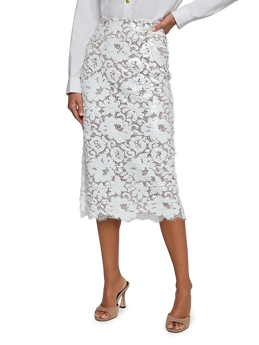 L'Agence Women's Makena Lace Pencil Skirt | Thumbnail 3 L'Agence Women's Makena Lace Pencil Skirt | Thumbnail 3