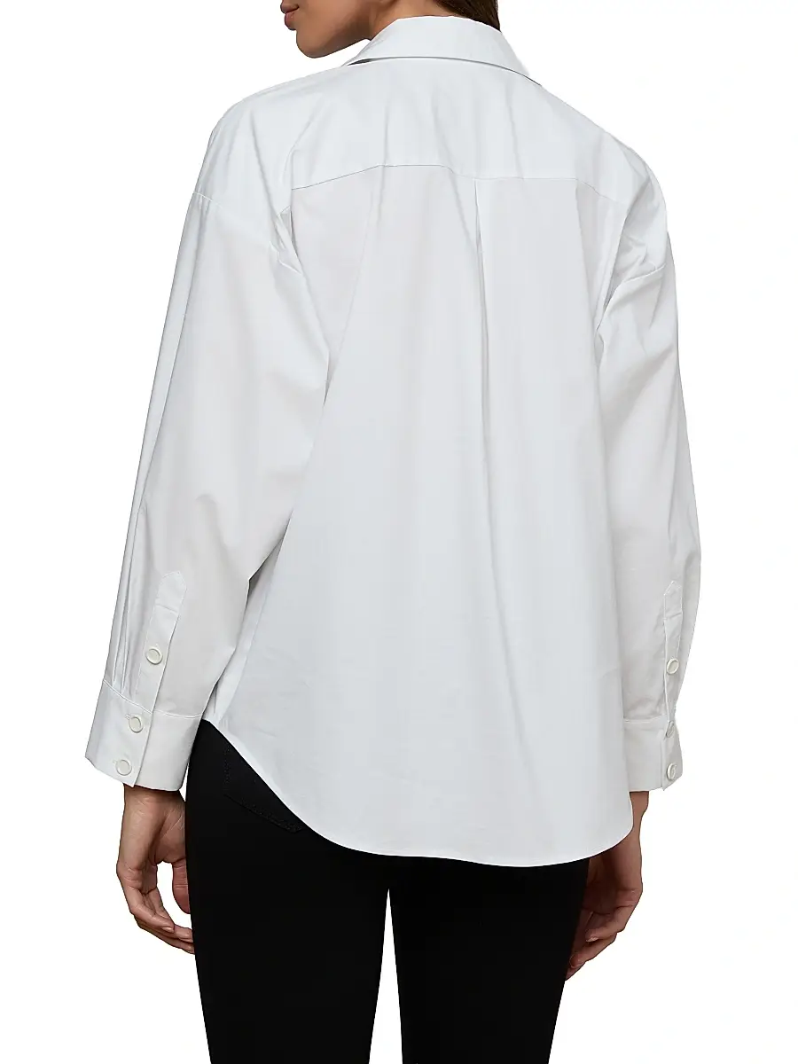 L'Agence Women's Rylie Relaxed Button-Front Shirt | Thumbnail 5