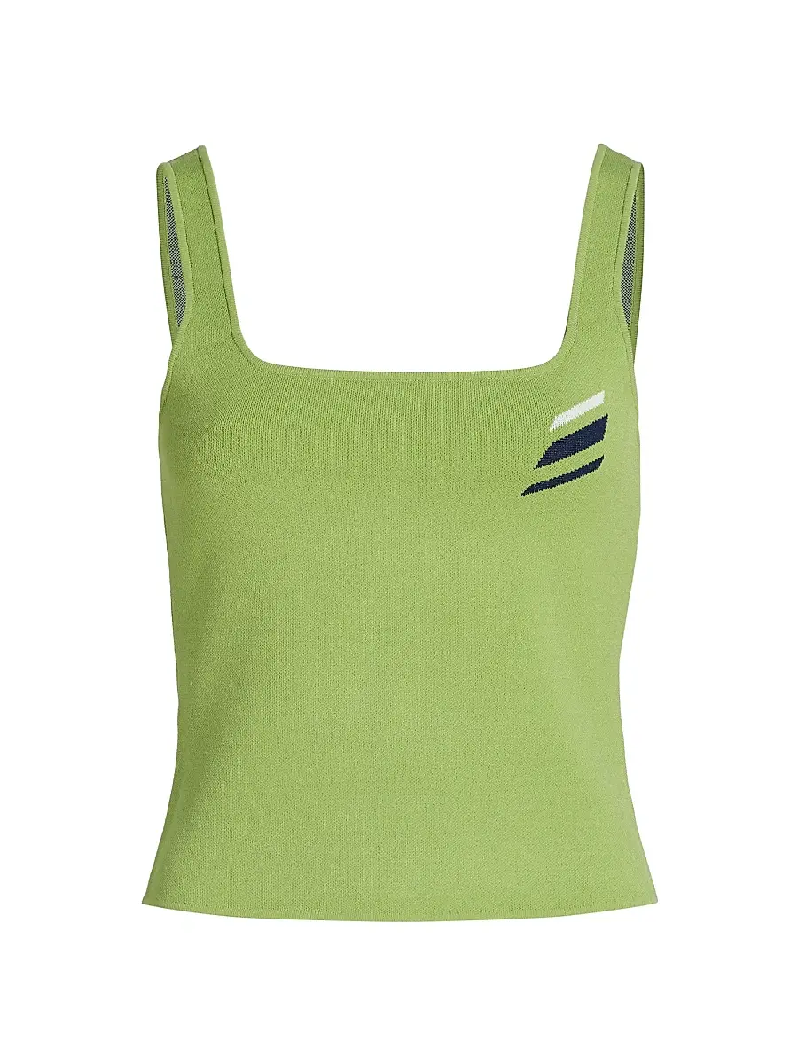 Tanya Taylor Women's Garbine Knit Top - Meadow Green | Image 1 Tanya Taylor Women's Garbine Knit Top - Meadow Green | Image 1