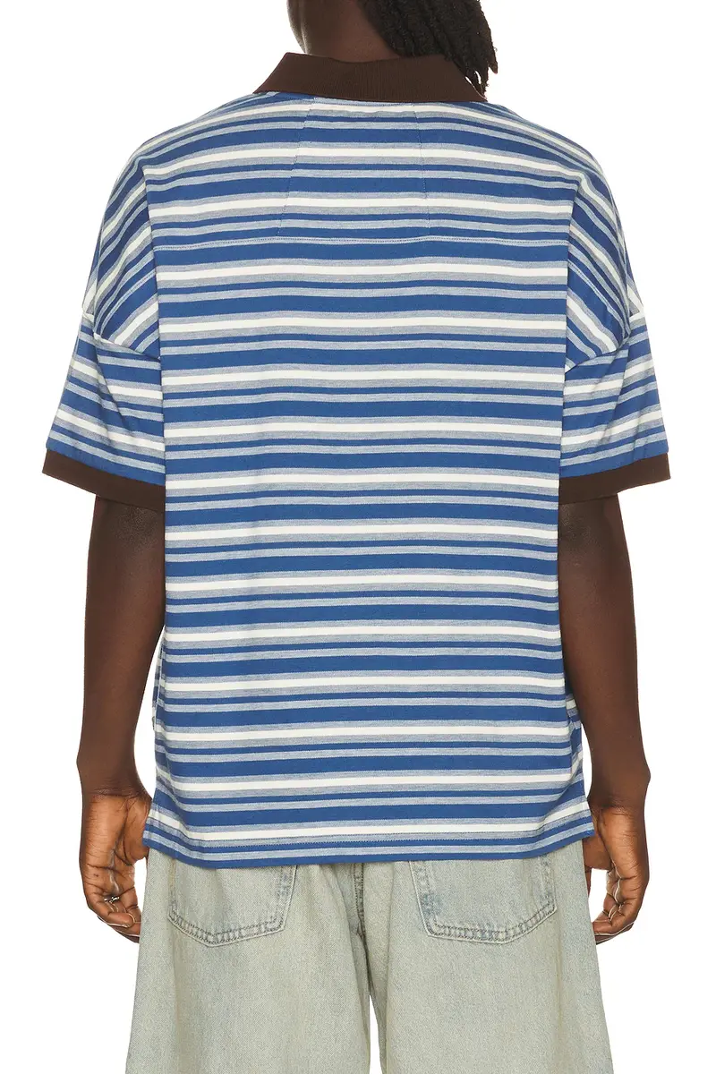 Rhude Fontaine Striped Short Sleeve Polo Shirt | Thumbnail 2 Rhude Fontaine Striped Short Sleeve Polo Shirt | Thumbnail 2