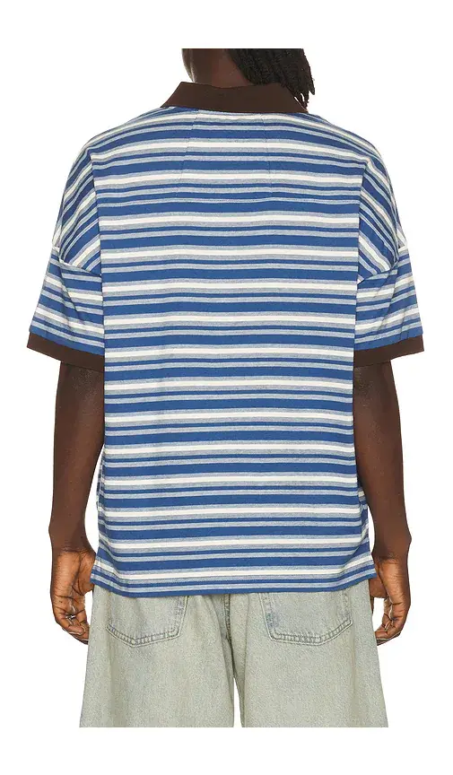 Rhude Fontaine Striped Short Sleeve Polo Shirt | Thumbnail 7 Rhude Fontaine Striped Short Sleeve Polo Shirt | Thumbnail 7