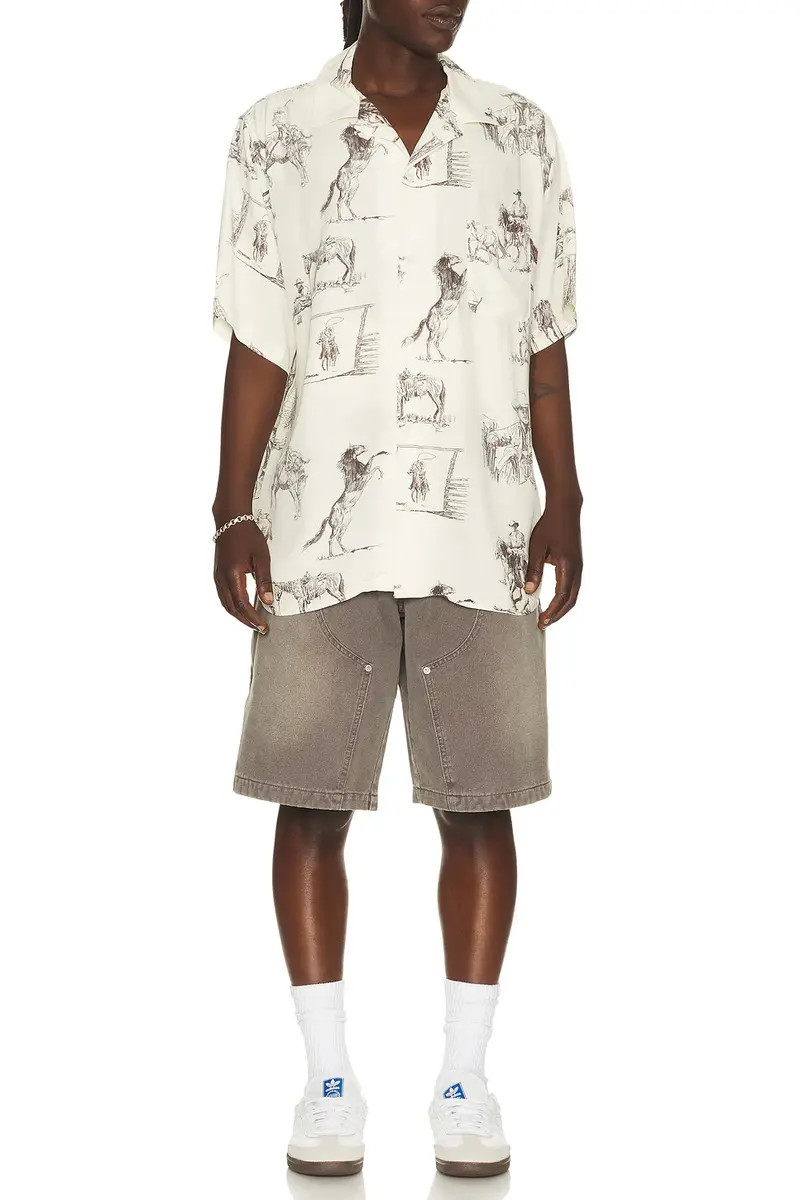 ONE OF THESE DAYS Charcoal Montage Camp Shirt | Thumbnail 3 ONE OF THESE DAYS Charcoal Montage Camp Shirt | Thumbnail 3