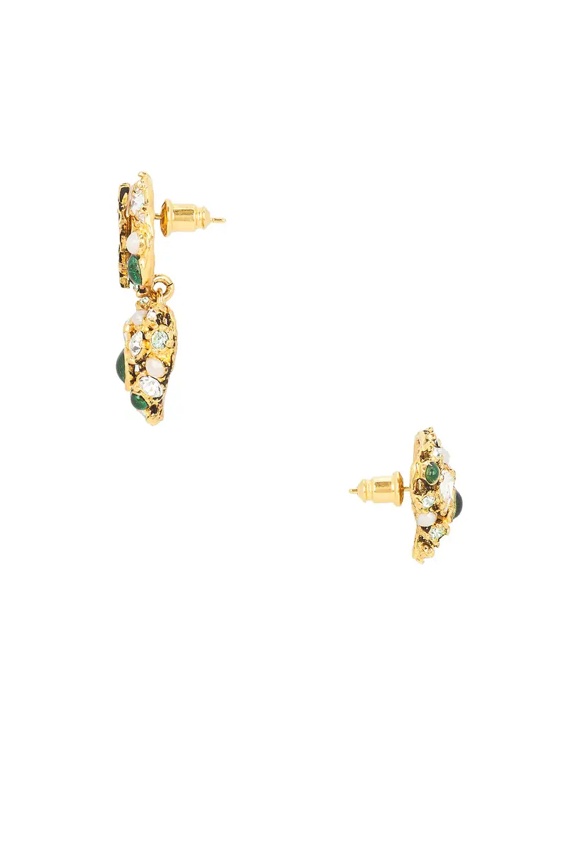 Saint Laurent YSL Asymmetric Fetiche Earrings | Thumbnail 3 Saint Laurent YSL Asymmetric Fetiche Earrings | Thumbnail 3